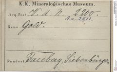 Etiketten zu Gold (NHMW-MIN-Aa2511)